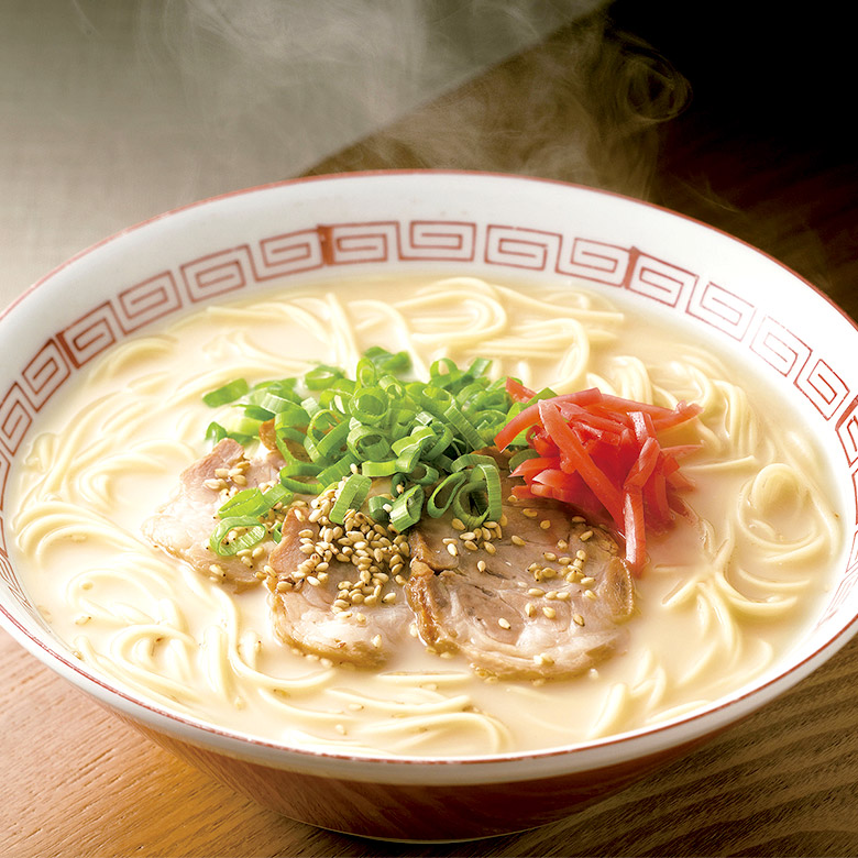 長浜ラーメン１０食(半生めん）　味の明太子ふくや