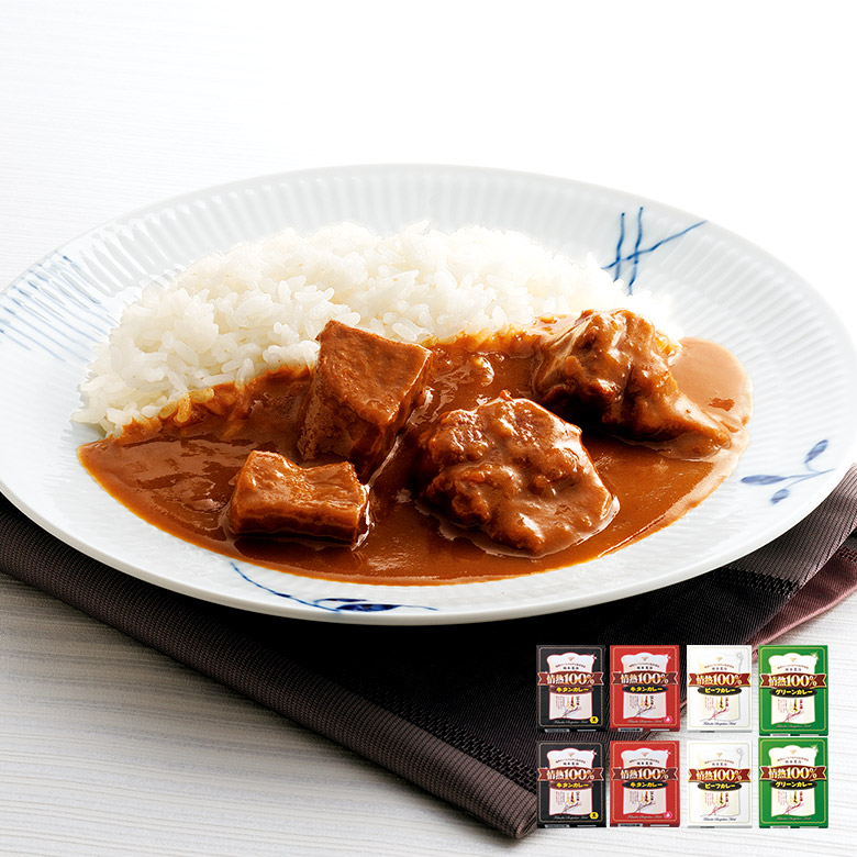 情熱100％カレーバラエティーセット　福岡サンパレスホテル＆ホール　味の明太子ふくや