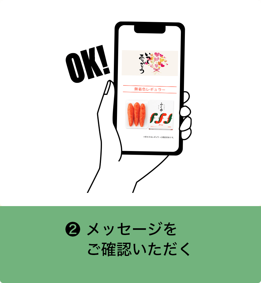 メッセージをご確認いただく