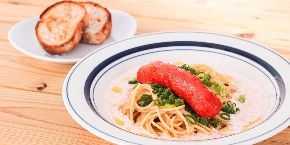 明太子クリームパスタ写真