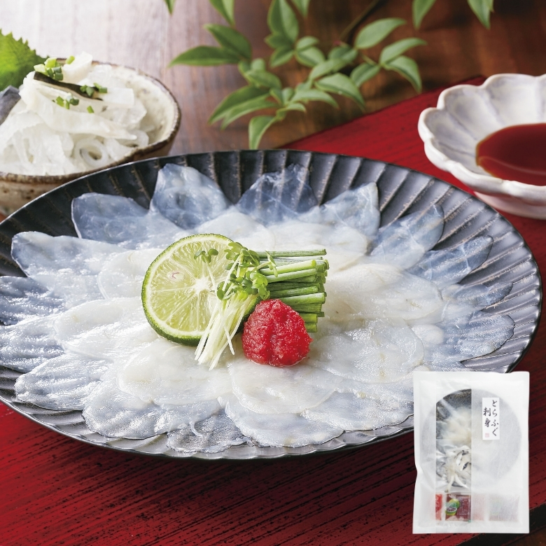 とらふぐ刺し、ふぐ皮(1人前)