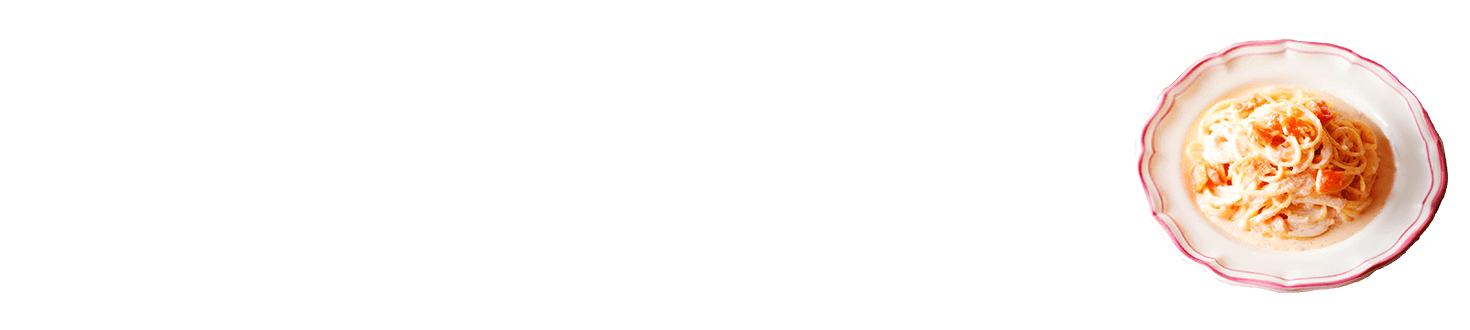 黒みる貝明太子のクリームパスタ