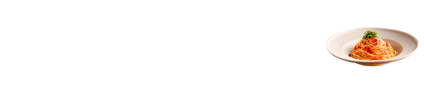 黒みる貝明太子の冷製パスタ