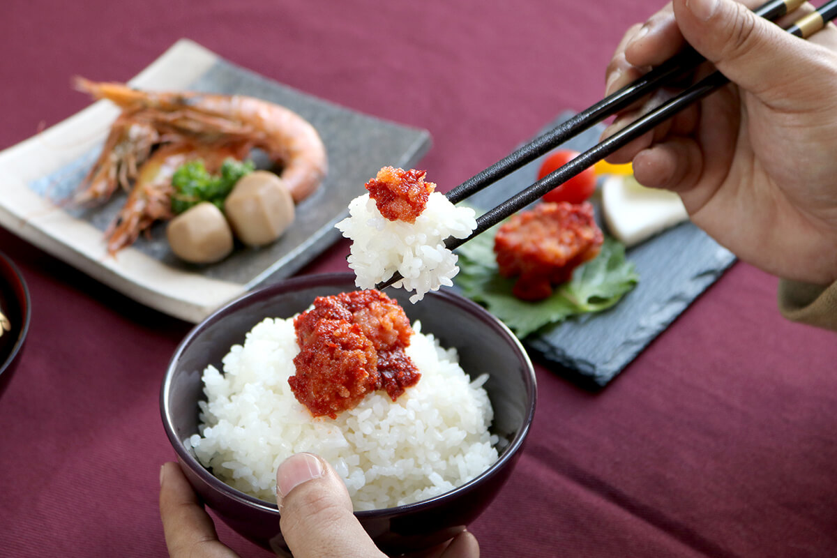 ふくや、ふくのやの健酵シリーズ ヤンニョム明太子とキムチ明太白菜