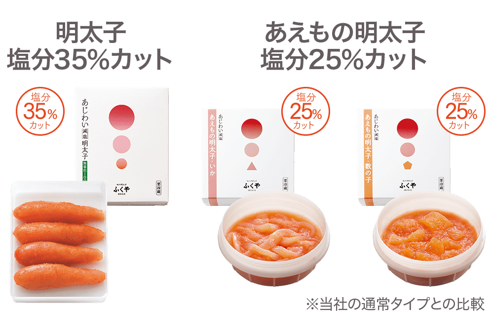 美味しさそのまま塩分控えめタイプ
