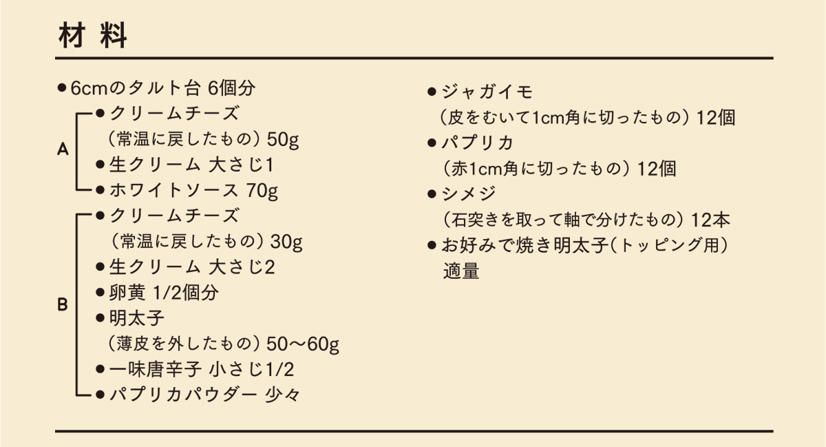 家庭用明太子で簡単明太キッシュ