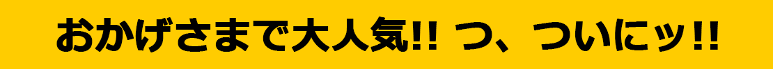 おかげさまで大人気!! つ、ついにッ!!