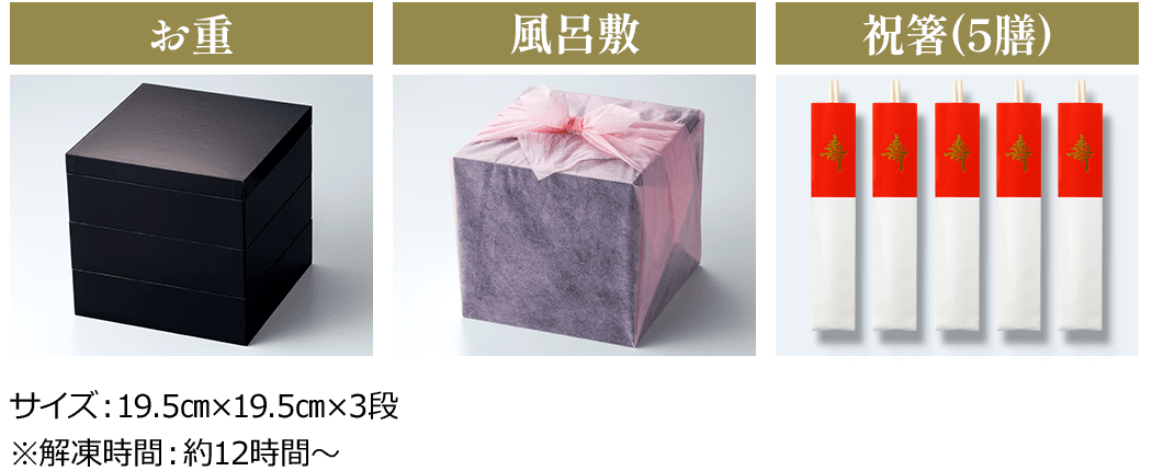 お重風呂敷祝箸