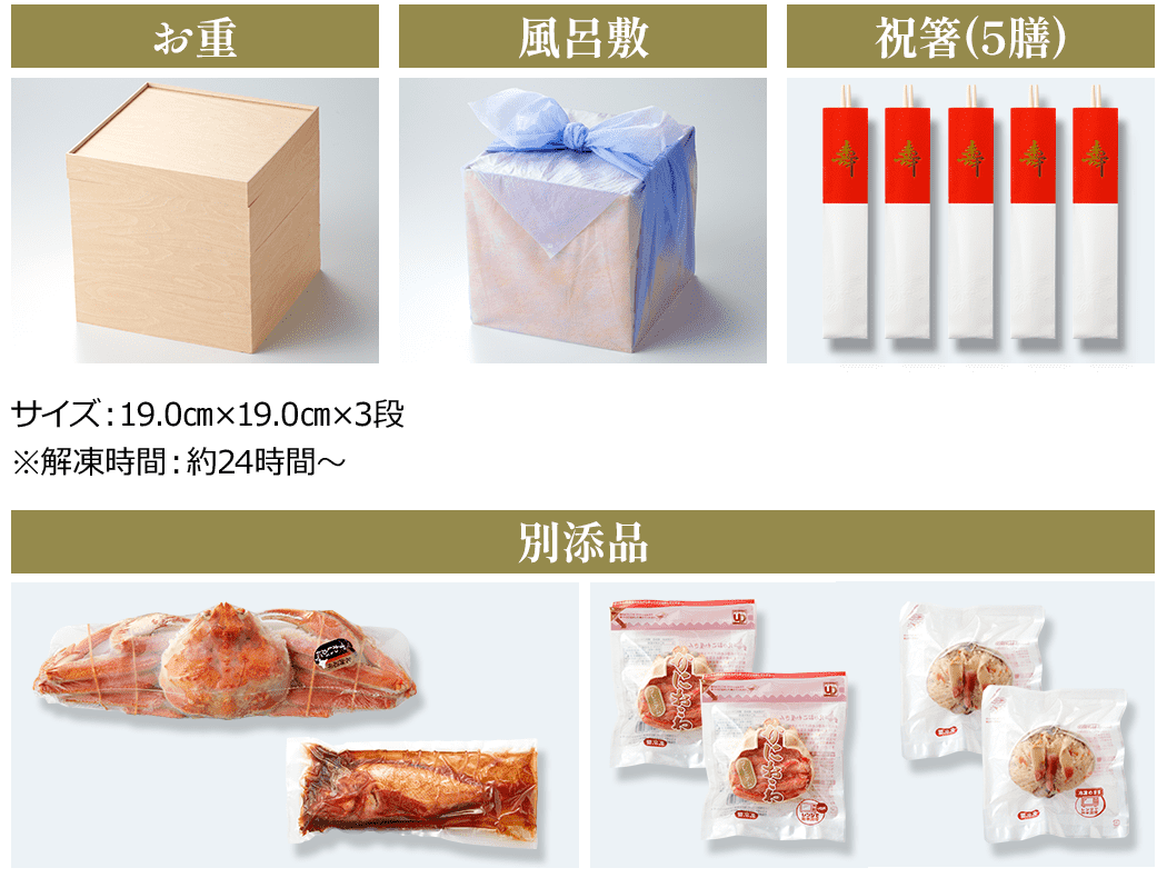 お重風呂敷祝箸