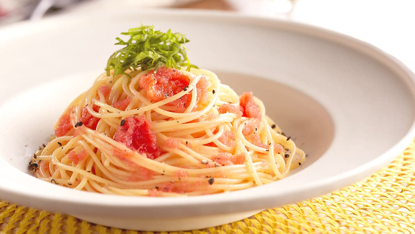 【簡単レシピ】黒みる貝明太子の冷製パスタ|さっぱり貝の旨味が広がる一皿