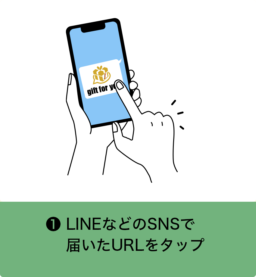 LINEなどのSNSで届いたURLをタップ