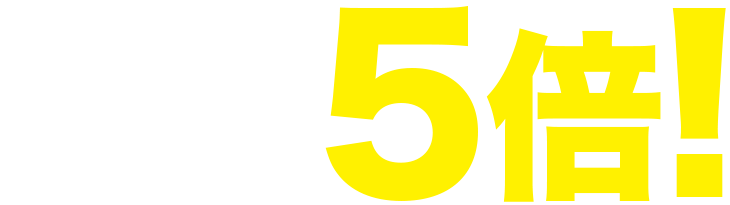 全商品ポイント5倍