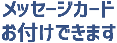 メッセージカードお付けできます